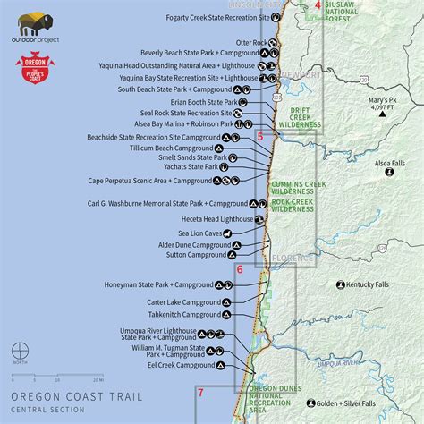 Printable Map Of Oregon Coast