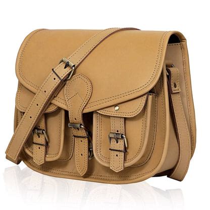 Scarlett Full Grain Leather Saddlebag - GOLDEN CREAM – The Leather Farm