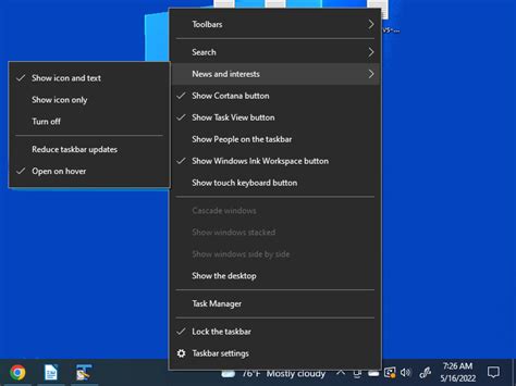 Taskbar Weather Widget Turn Off 的图像结果
