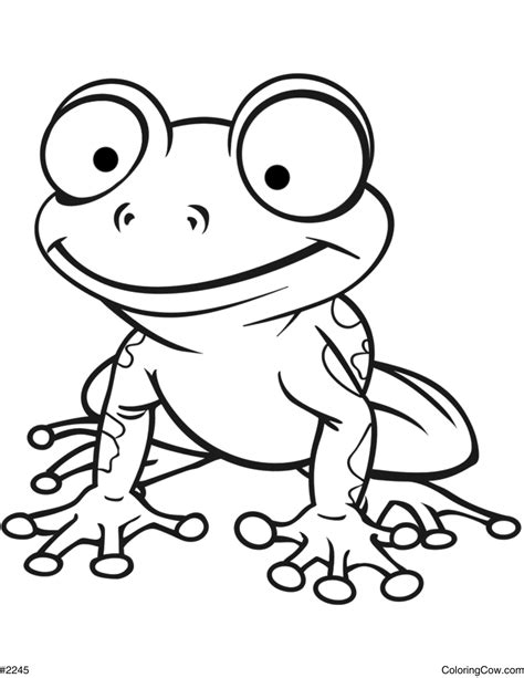 Cute Frog Coloring Page