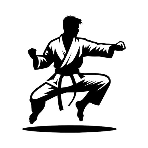 Karate logo black white Images - Free Download on Freepik