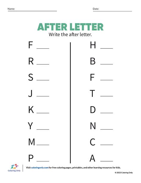 Printable Letter Worksheet - udlvirtual.esad.edu.br