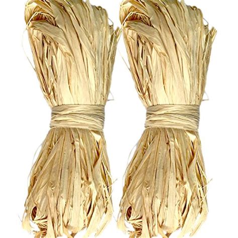 KINGLAKE Natural Raffia Garden Twist Ties,Total 2 x 50g,Pack of 2 ...