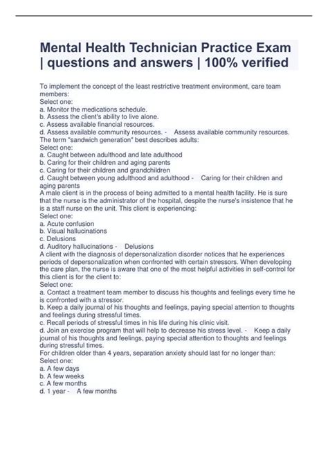 Image result for LMHC Practice Exam