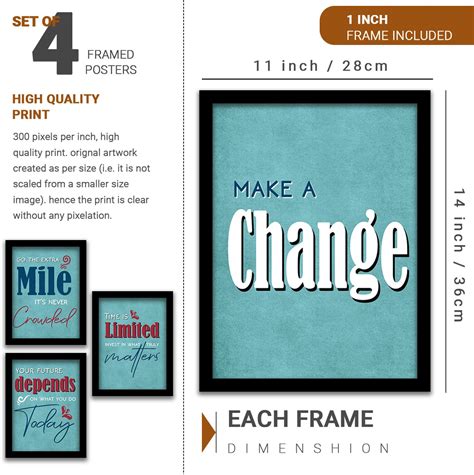 Inspirational Quotes Wall Posters with Frame-Kotart