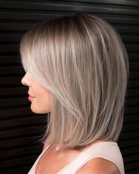 Collarbone Bob with Layered Bangs | Long bob haircuts, Long bob ...