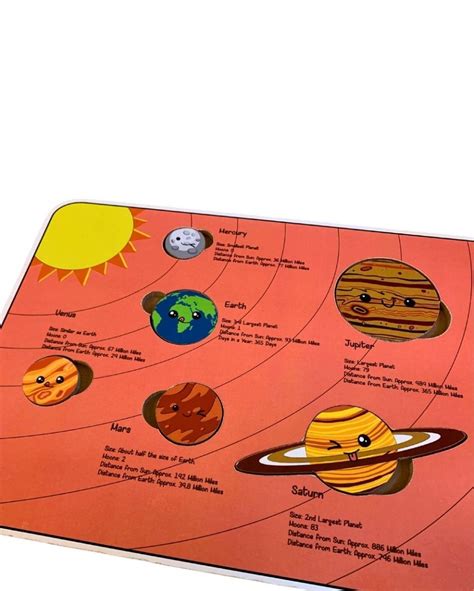 Earthy Tweens Solar System Wooden Puzzle- Large | The Mom Store