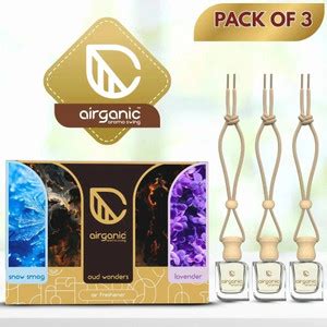 Airganic Aroma Swing Combo Offer: Oud Wonder, Lavender & Snow Smog Car ...