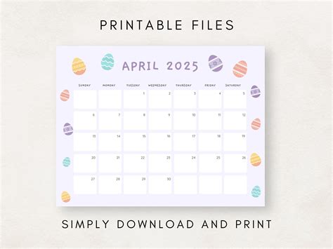 Editble Printable Calendar 2025 Cute