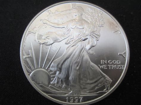 USA Walking Liberty Silver Dollar Coin 1997-1 oz. Fine Silver ...