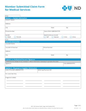 Fillable Online Note: Incomplete claim forms will be returned and will ...