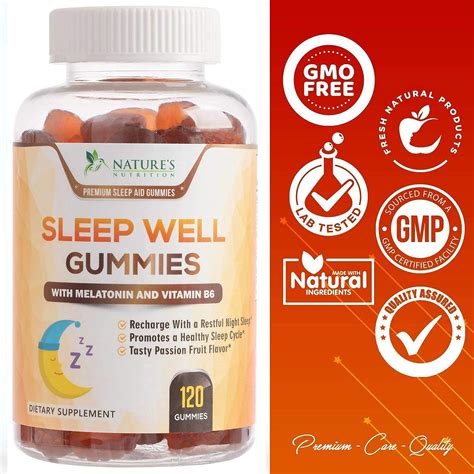 Sleep Support Gummies Fast Acting Extra Strength Melatonin Gummy with ...