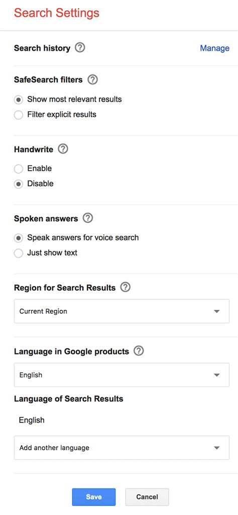 Image result for Search Box Settings