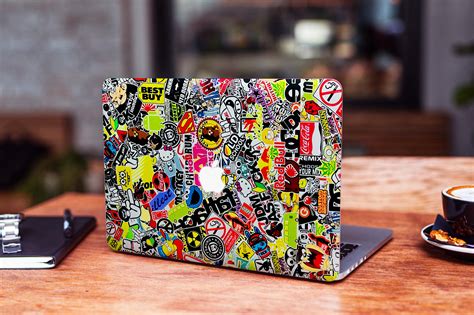 Sticker Bomb Graffiti Matte Textured Laptop Skin – Skinly