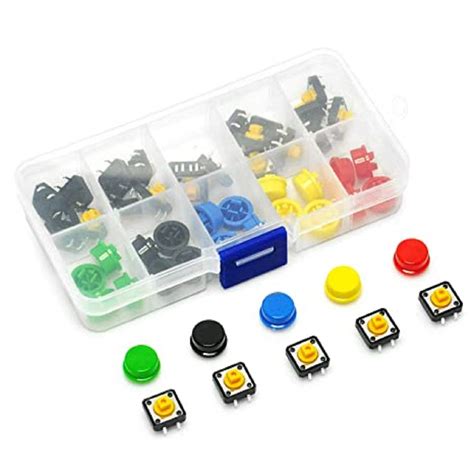Tactile Push Button Switch Assorted Kit- 25 pcs | Robodo