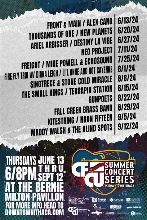 CFCU Summer Concert Series 2024 » Downtown Ithaca