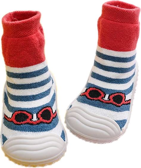 Hstyle Baby Sock Shoes Toddler Walking Shoes Infant Non-Slip Slippers Soft Rubber Sole Sneakers for Baby Boys Girls