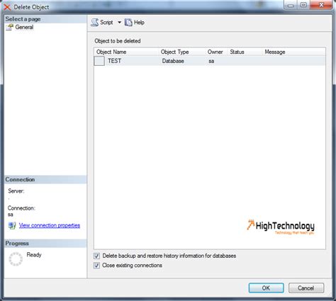 Image result for How to Delete Existing Database in SQL
