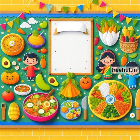 Indian Food Bulletin Board Ideas, Door Posters and Classroom Activities
