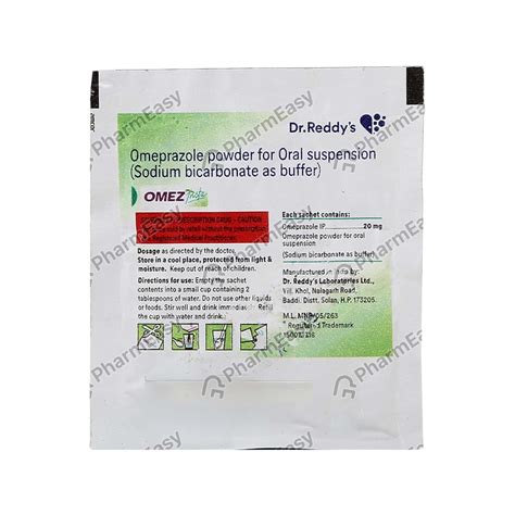 Omez Insta 20 MG Oral Powder (5.9): Uses, Side Effects, Price & Dosage ...