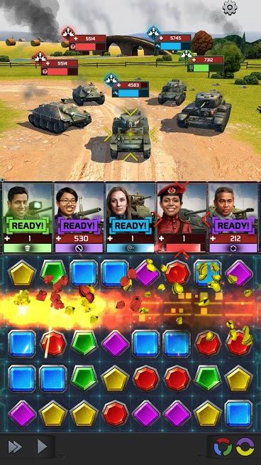 Atari Combat: Tank Fury è uno strategico match-3