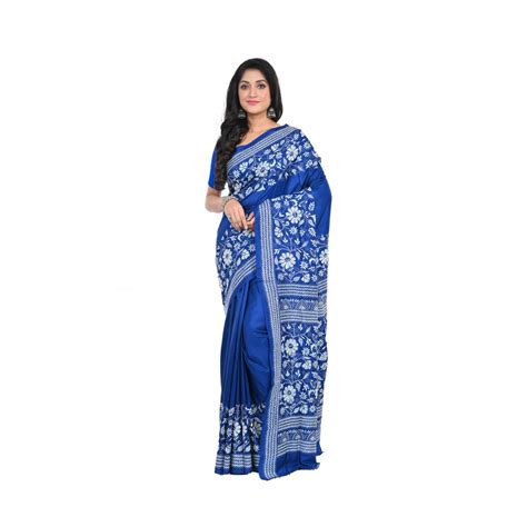 HANDWOVEN KANTHA STITCH SAREE
