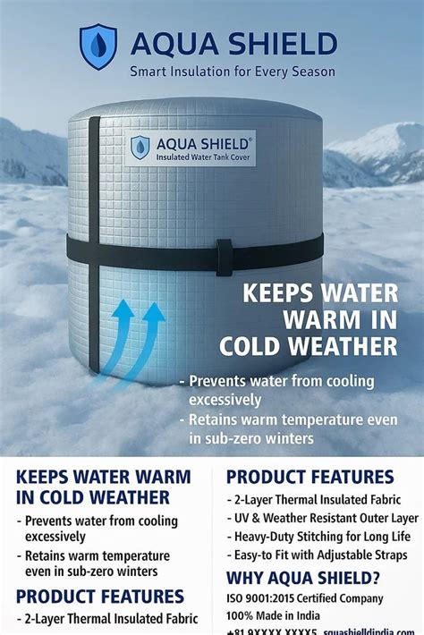 Water Tank Insulation Cover - 500 Ltr Aqua Shield Water Tank Insulation ...
