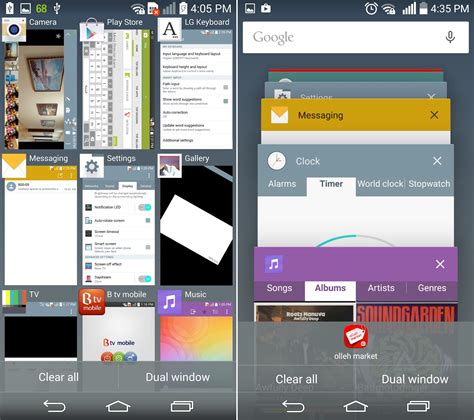 LG G3 con Android KitKat e Lollipop: interfacce a confronto