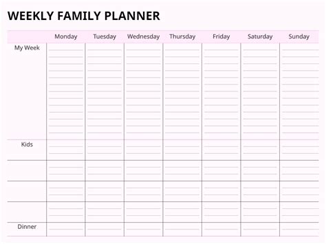 Image result for Family Planner Examples