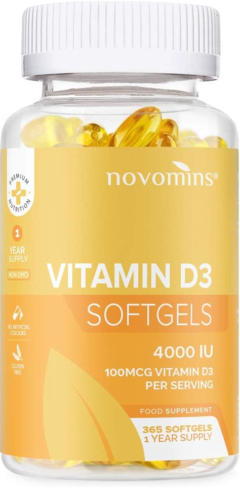 Buy Vitamin D 4000 IU – 1 Year Supply – Gluten Free - Easy to Swallow ...