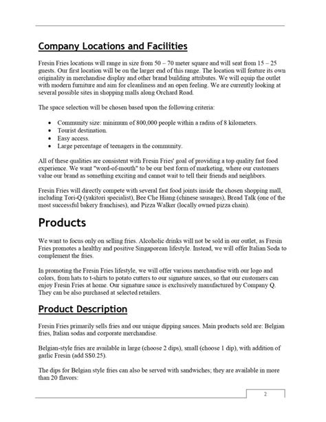 Restaurant Business Plan Template 的图像结果