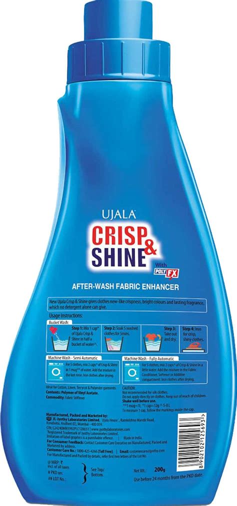 Buy UJALA CRISP & SHINE FABRIC ENHANCER - FLORAL FUSION 200G BOTTLE ...