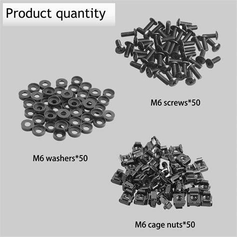 Leadrise 50-Pack M6 x 16mm Rack Mount Cage Screws India | Ubuy