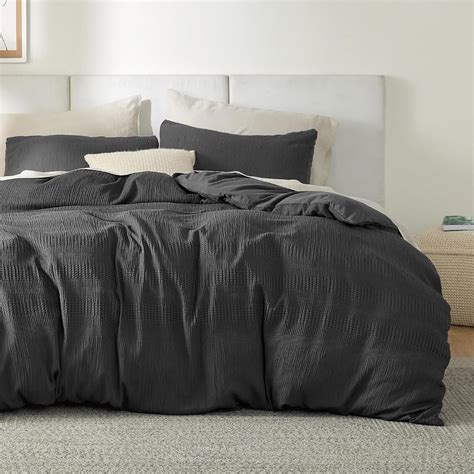 Amazon.com: Bedsure Faux Muslin Duvet Cover Queen Size - Gauze-Like ...