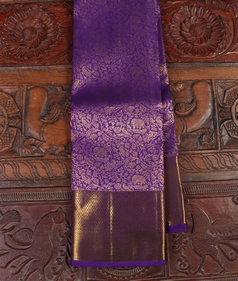 Buy Purple Kanjivaram Silk Saree T537048