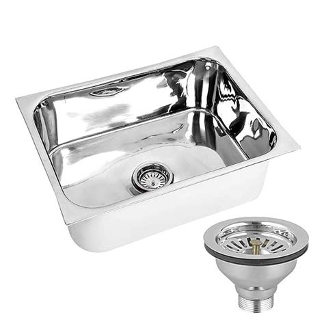 ATC Jindal Stainless Steel Single Bowl Kitchen Sink 24 X 18 X 9 Inches ...