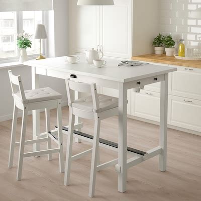 NORDVIKEN bar stool with backrest, white, 75 cm (291/2") - IKEA