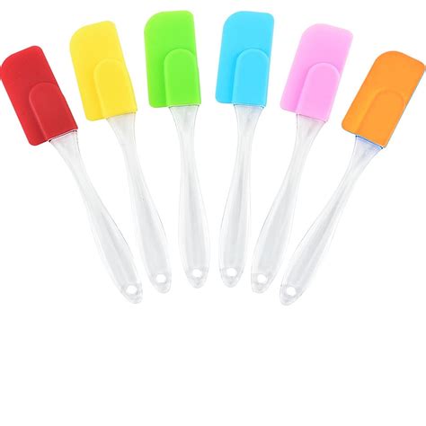 OFEFE 6 Piece Mini Silicone Spatula Set, Small Rubber Spatulas Handle ...