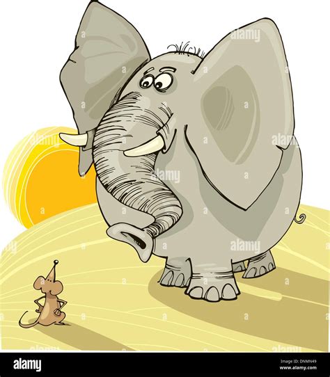 Illustration of elephant and mouse Stock Vector Image & Art - Alamy
