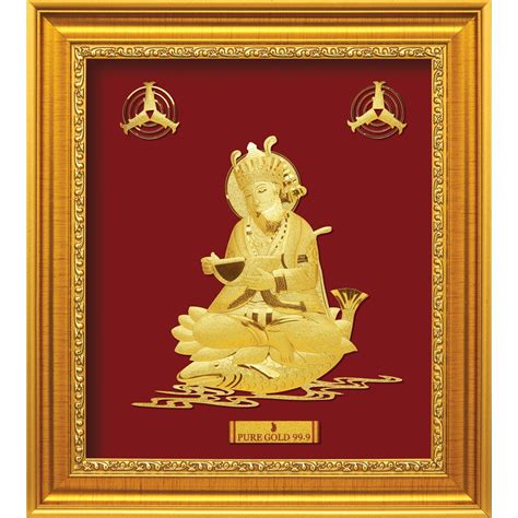 Prima Art Lord Jhulelal 24Karat-99.9% Pure Gold Sheet Artwork : Amazon ...