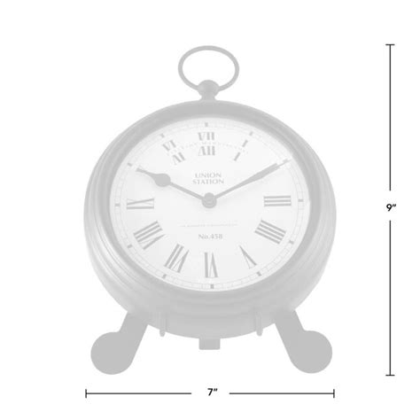 FirsTime Station Pocket Analog Round Tabletop Traditional in the Clocks ...