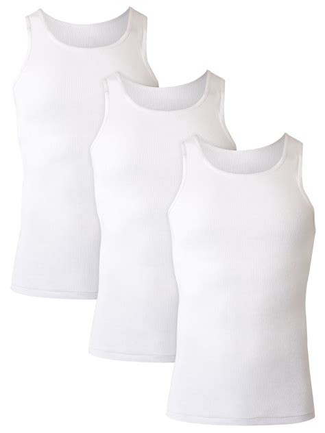 Hanes Men's Cotton Tank Undershirts Pack, Moisture-Wicking Ribbed Tanks ...
