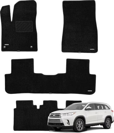 WENNEBIRD Superior Carpet Floor Mats for 2014-2019 Toyota Highlander 7 ...