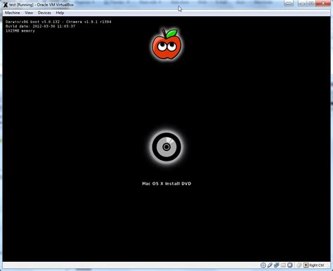 Mac OS ISO VirtualBox 的图像结果
