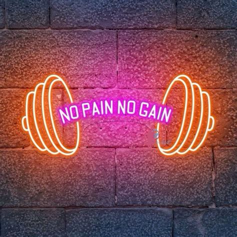 No Pain No Gain LED Neon Sign – Gym Motivation Wall Decor — NeonVibe India