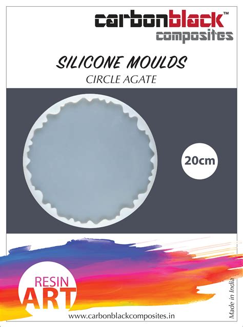 Silicon mould circular plate agate | carbonblack |MH IN