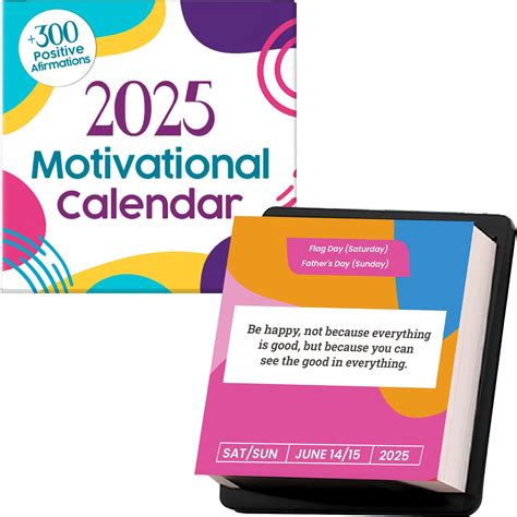 2025 Motivational Calendar Includes 300 Positive Quotes And ...