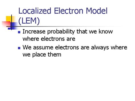 Image result for Localized Electron Model