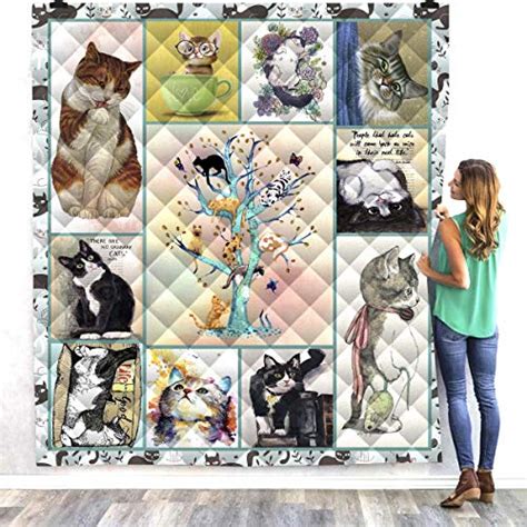 YunTu 3D Printed Animals Cat King Quilt Queen Quilts India | Ubuy