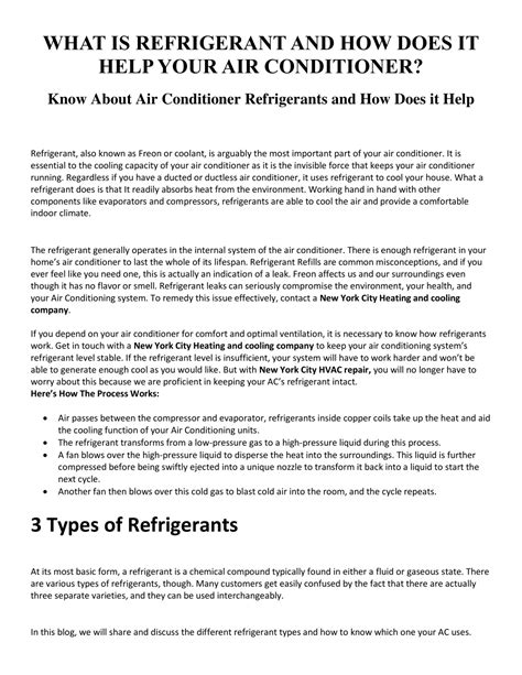 PPT - WHAT IS REFRIGERANT AND HOW DOES IT HELP YOUR AIR CONDITIONER ...